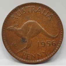 AUSTRALIA 1956Y. ONE 1 PENNY . MULE . MELBOURNE REVERSE